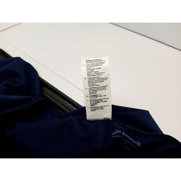 Brooks Mens Running Athletic Pants Size XXL Navy Blue Polyester Spandex Blend - Picture 7 of 8